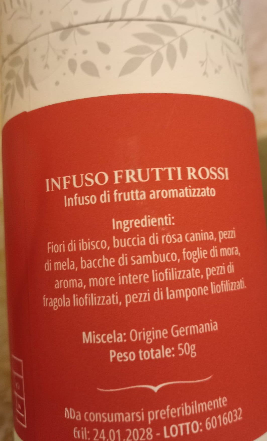 Infuso ai frutti rossi